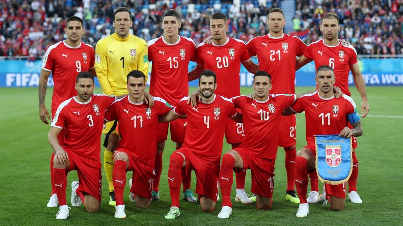 Tim Srbije iz 2018. godine (©Reuters)
