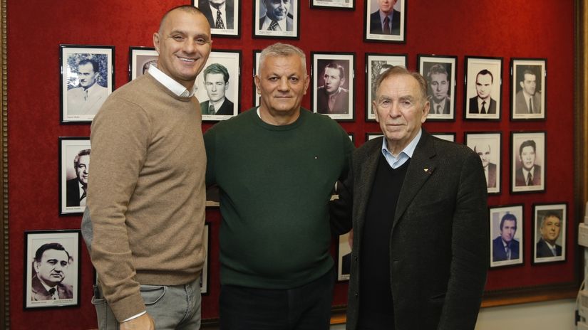 Kralj, Gudelj i Ćurković (© FK Partizan)