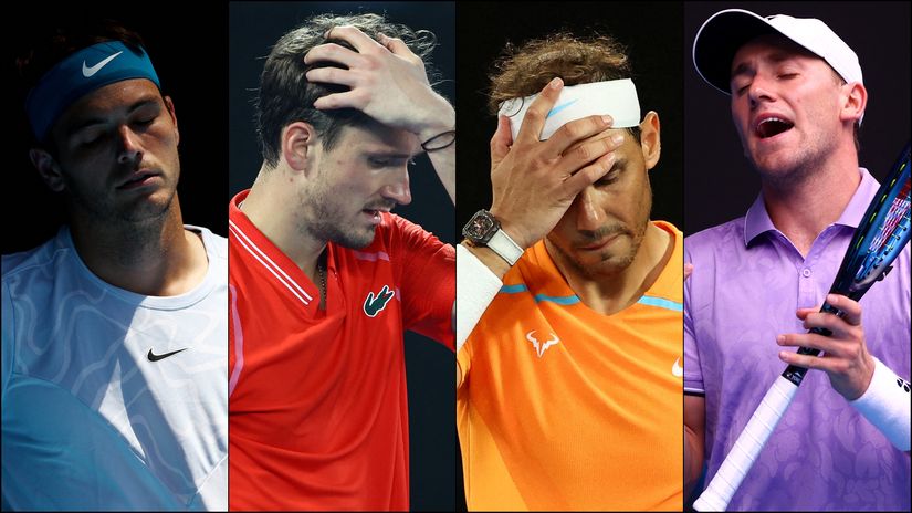 Tejlor Fric, Danil Medvedev, Rafael Nadal i Kasper Rud (Reuters)