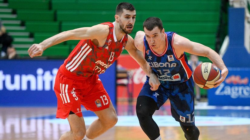 Ognjen Dobrić i Aleksandar Aranitović (Foto: ABA League/Cibona/Marin Susic)