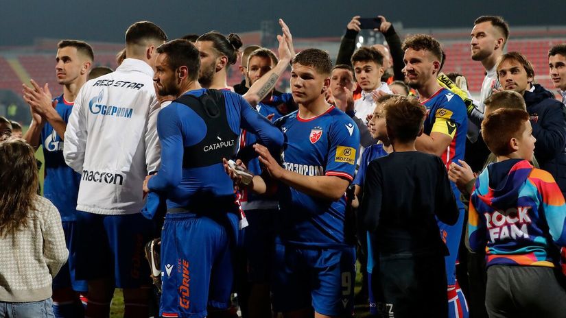 Igrači Zvezde posle utakmice u Kruševcu (©Starsport)