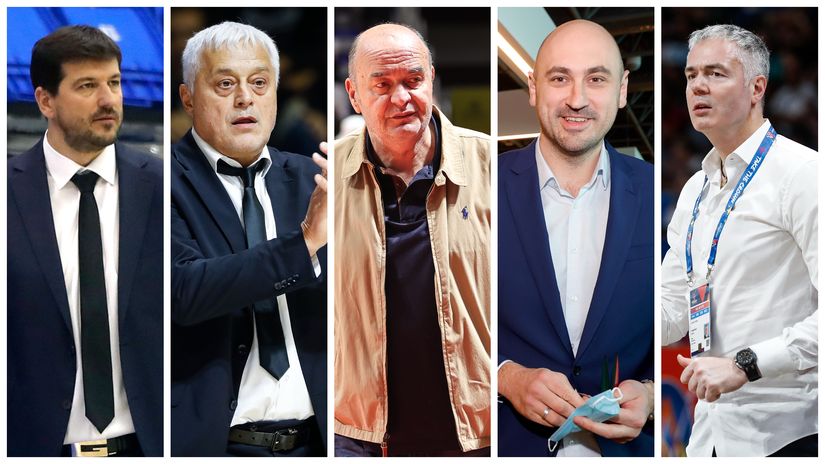 Vlado Šćepanović, Miroslav Nikolić, Duško Vujošević, Nenad Krstić i Dejan Tomašević (©Star Sport)