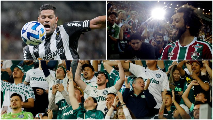 Hulk, Marselo i navijači Palmeirasa (©Reuters)