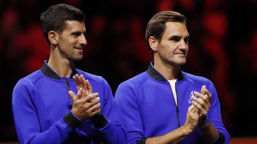 Novak Đoković i Rodžer Federer (Reuters)