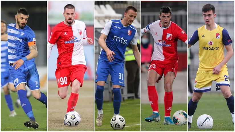 Ivan Rogač, Miljan Vukadinović, Bojan Mlađović, Momčilo Mrkaić i Jovan Ilić (©Starsport, MN Press)
