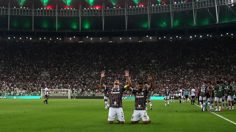 Fudbaleri Fluminensea proslavljaju pogodak (Foto: Reuters)