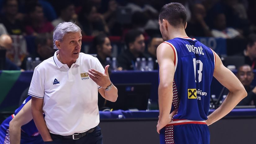 Svetislav Pešić i Ognjen Dobrić (©Star Sport)