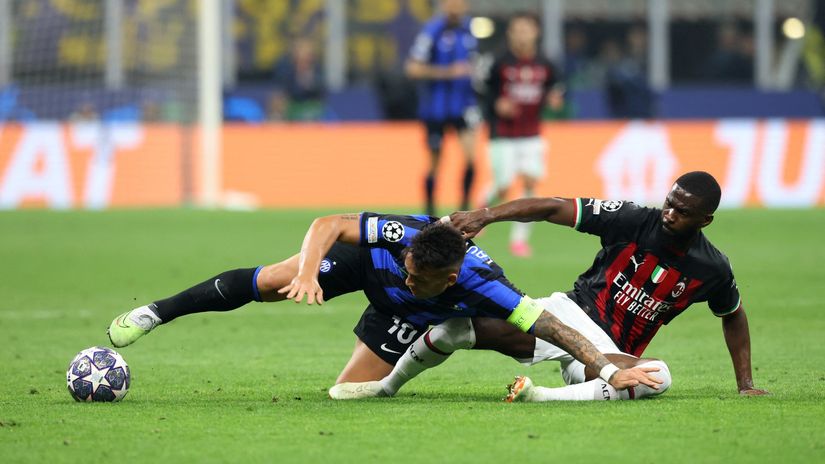 Lautaro Martinez (Inter) i Fikajo Tomori (Milan)
