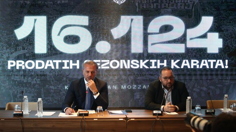 Ostoja Mijailović i PR Partizan Mozzart Beta Ivan Ivković (©MN press)