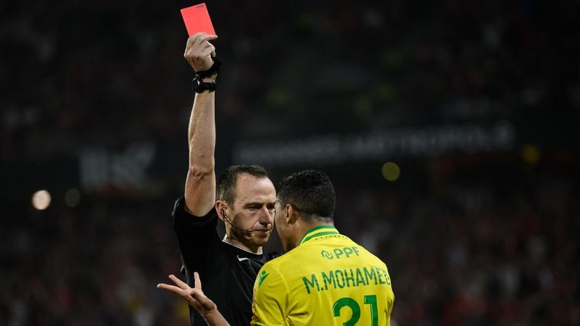 Mostafa Mohamed je dobio crveni karton prošle nedelje u Renu (©AFP)
