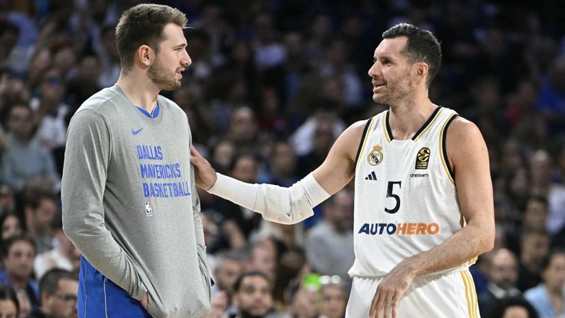 Luka Dončić i Rudi Fernandez (Foto: AFP)
