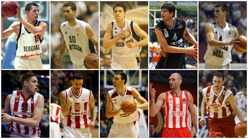 Gore: Lukovski, Rašić, Tepić, Šćepanović i Tripković; Dole: Štimac, Gurović, Dragićević, Simonović i Jeretin (©Star Sport, ©MN Press)
