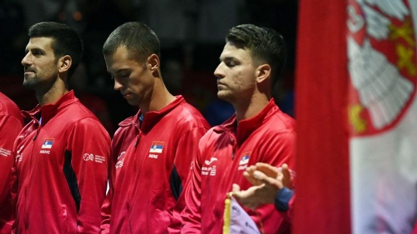Đoković, Đere, Kecmanović (AFP)