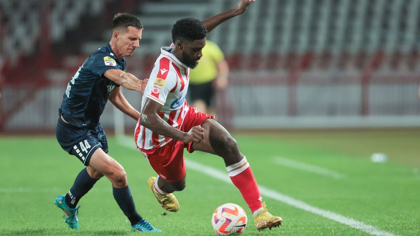 Vukašin Krstić (TSC Bačka Topola) i Žan-Filip Kraso (Crvena zvezda)