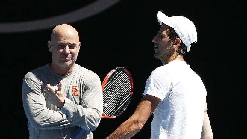 Andre Agasi i Novak Đoković (Reuters)