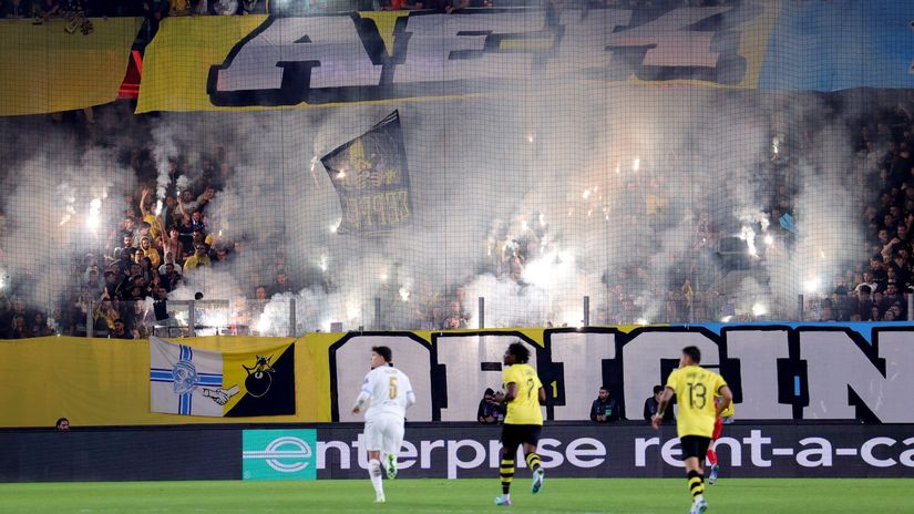 Detalj sa utakmice AEK - Marselj (Reuters)