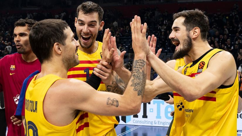 Košarkaši Barselone: Laprovitola, Ernangomez i Kalinić (©Starsport)