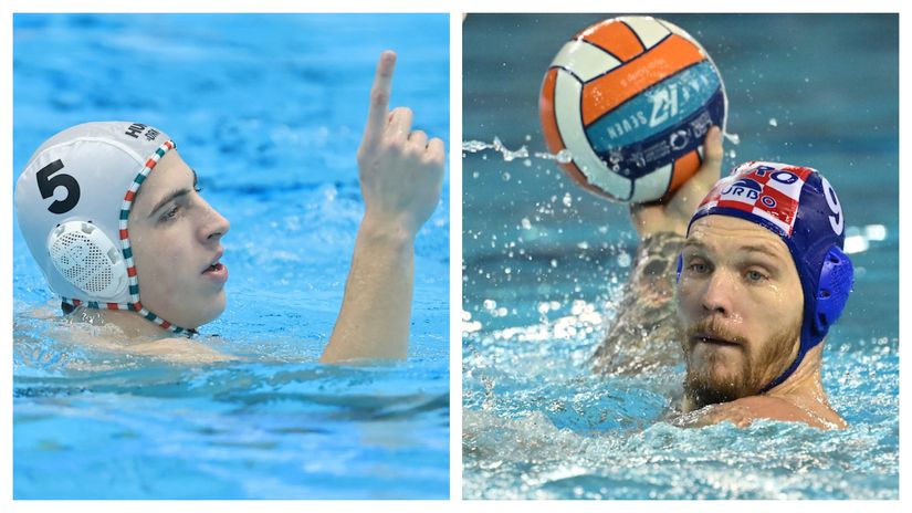 Vince Vigvari i Jerko Marinić Kragić (©European Water Polo Championship 2024)