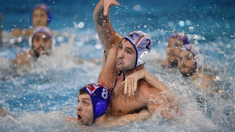 Marko Žuvela i Alberto Munaris (©European Water Polo Championship 2024)