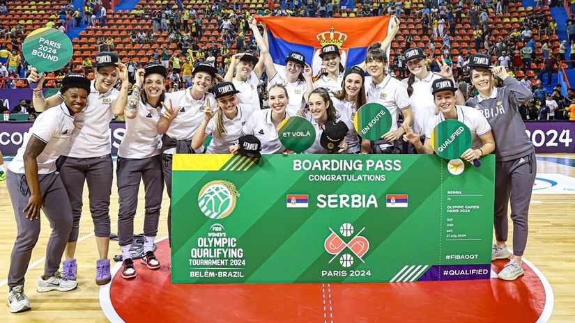 Košarkašice Srbije sa vizom (©FIBA)