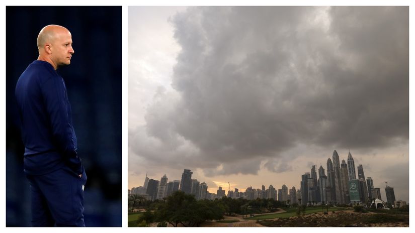 Marko Nikolić i oblaci iznad Dubaija (©Reuters, ©AFP)