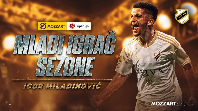 Glas trenera i kapitena: Igor Miladinović najbolji mladi igrač Mozzart Bet Superlige