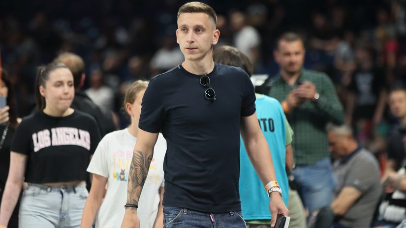 Ivan Šaponjić u Areni na utakmici košarkaša Partizana (MN Press)