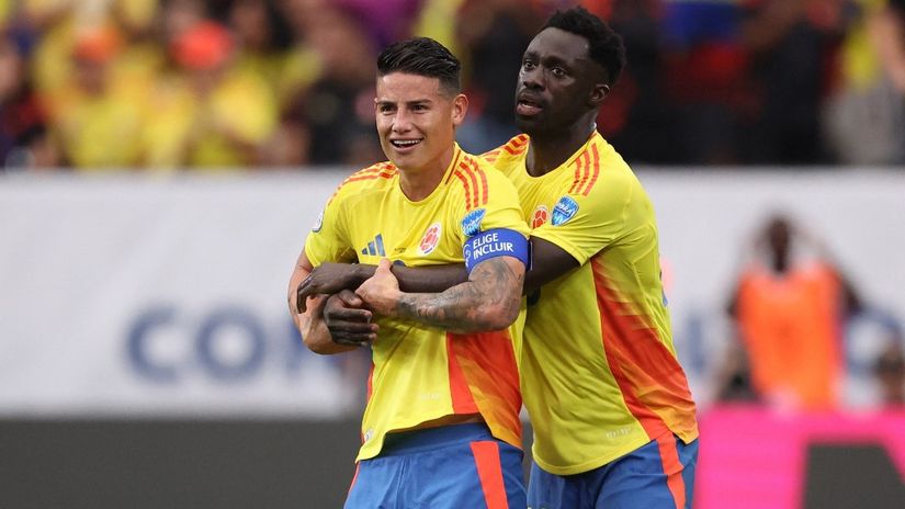 Hames Rodrigez i Davinson Sančez (©AFP)