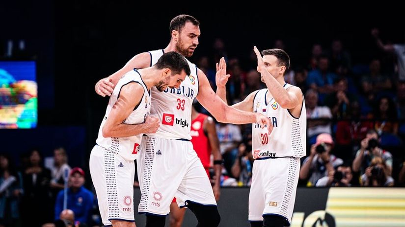 Dobrić, Milutinov i Avramović (©FIBA Basketball)