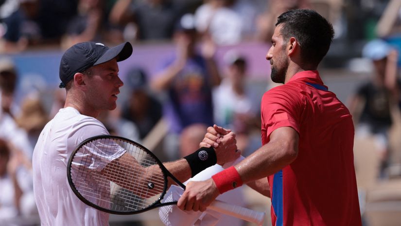 Dominik Kepfer i Novak Đoković (©Reuters)