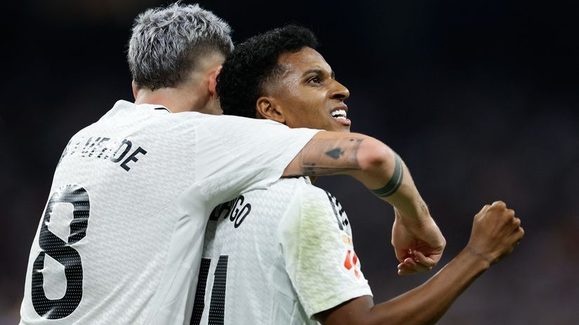 Fede Valverde i Rodrigo (Real Madrid) proslavljaju gol