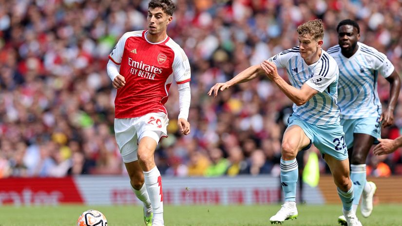 Kaj Haverc (Arsenal) i Rajan Jejts (Notingem Forest)