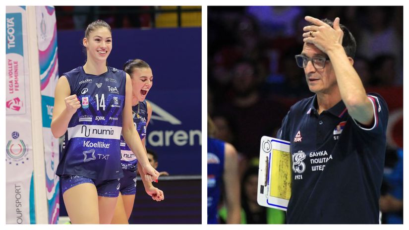 Hena Kurtagić i Đovani Gvideti (© Lega volley femminile, MN Press)