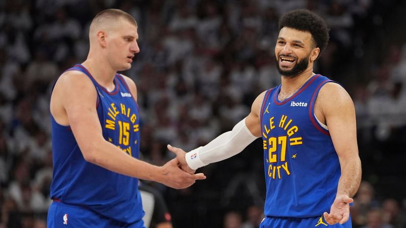 Nikola Jokić i Džamal Marej (©Guliver Images / AP Photo / Abbie Parr)