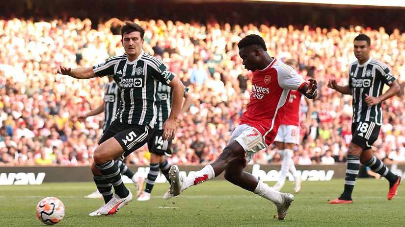 Hari Megvajer (Man. Junajted) i Bukajo Saka (Arsenal)