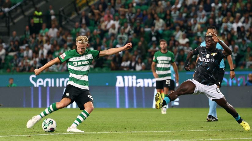 Morten Julmen (Sporting) na meču sa Moreirenseom