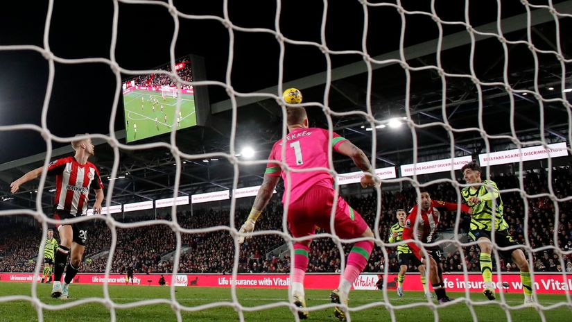 Kaj Haverc (Arsenal) na meču sa Brentfordom