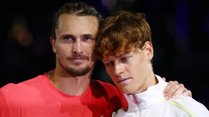 Aleksander Zverev i Janik Siner (©Reuters)