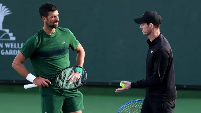 Novak Đoković i Endi Mari (©AFP)