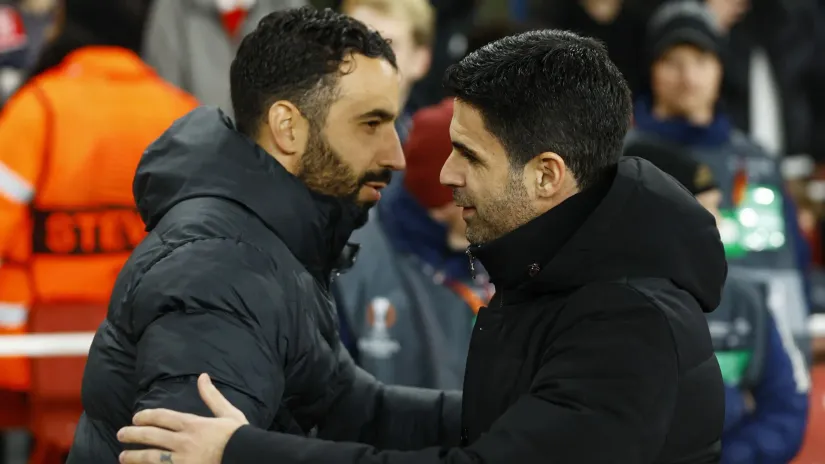 Ruben Amorim i Mikel Arteta (©Reuters)