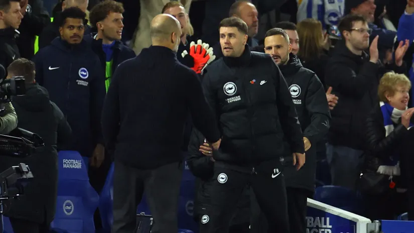 Pep Gvardiola i Fabijan Hirceler (© Reuters)