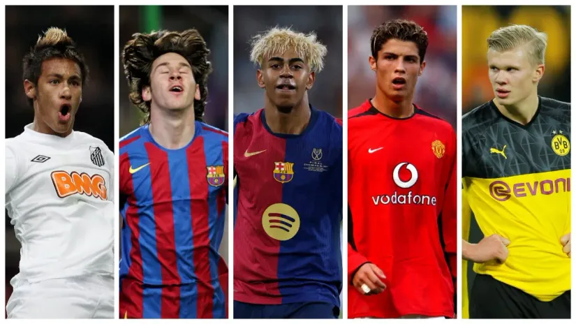 Nejmar, Mesi, Jamal, Ronaldo i Haland (©Reuters)