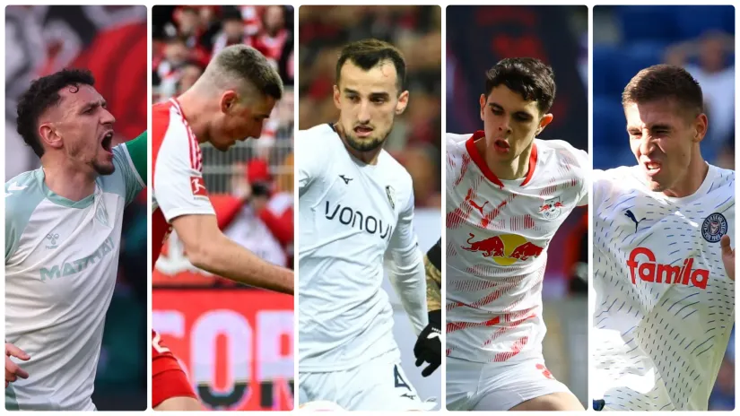 Miloš Veljković, Andrej Ilić, Erhan Mašović, Kosta Nedeljković i Marko Ivezić (©Reuters, ©AFP)
