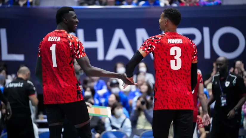 Numori Keita i Nimir Abdel Aziz (©Asia Volleyball Confederation)