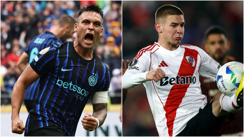 Lautaro Martinez i Franko Mastantuono (©Reuters)