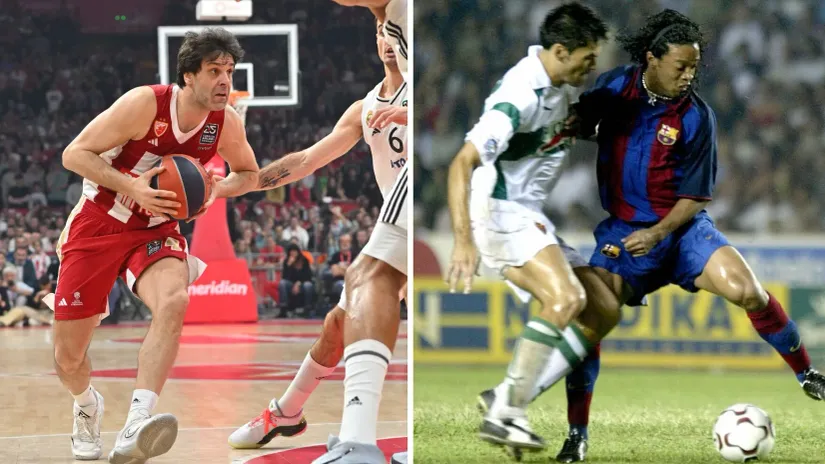 Miloš Teodosić i Ronaldinjo (©MN Press, AFP)