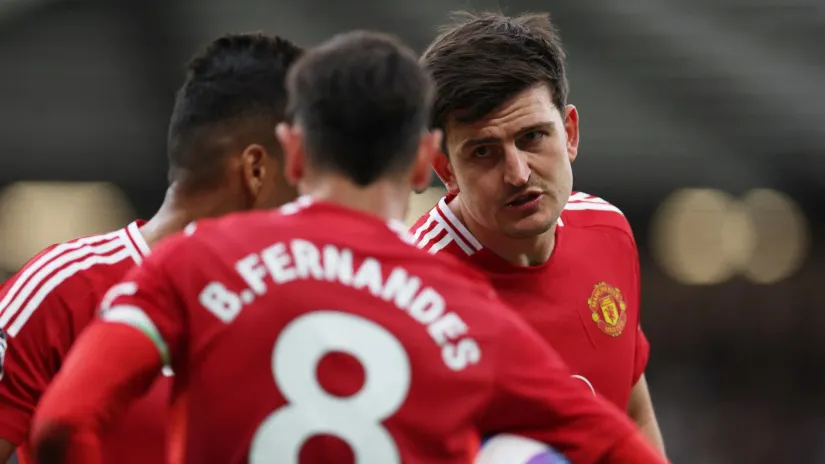 Hari Megvajer, Bruno Fernandes i Kazemiro (©Reuters)
