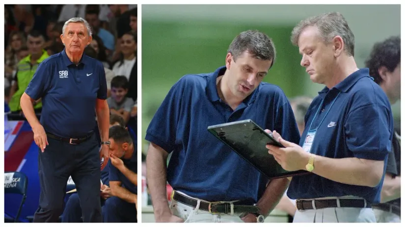 Svetislav Pešić, te Željko Obradović i Dušan Ivković (©MN Press)