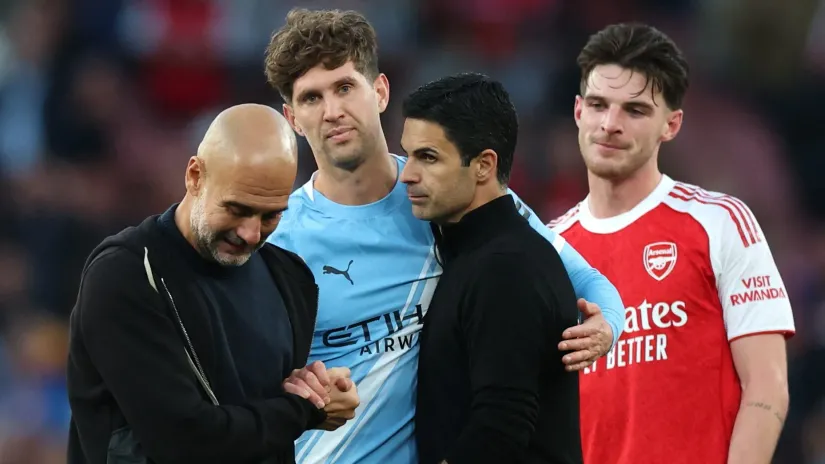 Gvardiola, Stons, Arteta, Rajs (Reuters)