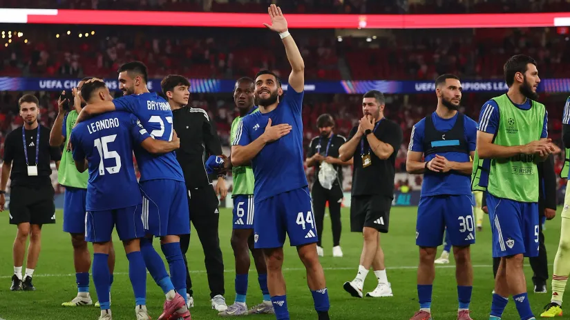 Fudbaleri Karabaga posle pobede u Lisabonu (©Reuters)